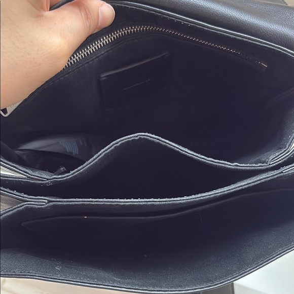 All Saints Black Lamb Leather Crossbody Bag - Picture 8 of 9